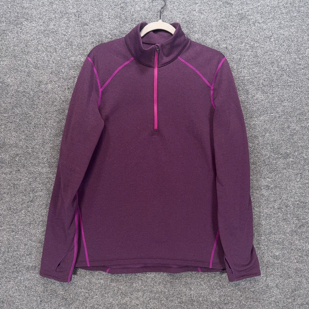 Eastern Mountain Sports Fleece Women XL Purple Polartec Techwick Sweater Hiking